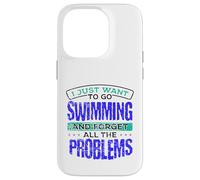 Custodia per iPhone 14 Pro Nuoto Team Vai a Nuotare e Dimentica Problemi Nuotatore