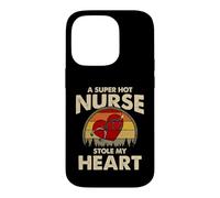 Custodia per iPhone 14 Pro Nurses Couple Gift Super Hot Nurse Stole My Heart Valentines