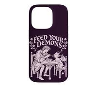 Custodia per iPhone 14 Pro Nutri i tuoi demoni - Divertente fantasia gotica per Halloween