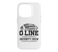 Custodia per iPhone 14 Pro O-Line Quarterback Security Crew Offensive football Gifts