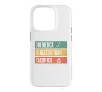 Custodia per iPhone 14 Pro Obedience is better than sacrifice Relationship VS Religion