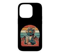 Custodia per iPhone 14 Pro Occhiali da sole retrò Dragon Ice Coffee Summer Vibes