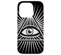 Custodia per iPhone 14 Pro Occhio onnivista, simbolo, piramide, Dio, massone, stella
