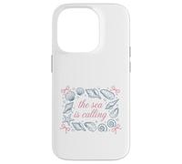 Custodia per iPhone 14 Pro Ocean Seashell Starfish Il mare chiama citazione