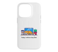 Custodia per iPhone 14 Pro Oggi sarò un pigro Blob No Cat Not Today Kitten Funny