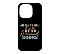 Custodia per iPhone 14 Pro Oh What Fun it is to Read Banned Books and Coffee Fight Evil