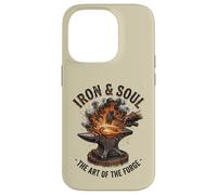 Custodia per iPhone 14 Pro Opera d'arte di Iron And Soul Blacksmith Forge Incudine Hammer