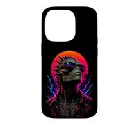 Custodia per iPhone 14 Pro Opera d'arte extraterrestre alieno rettiliano retrò