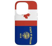 Custodia per iPhone 14 Pro Oregon e Canada Uniti nelle Radici