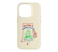 Custodia per iPhone 14 Pro Orgoglio Nautico del Rhode Island con Design Vintage