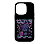 Custodia per iPhone 14 Pro Overstimulated Moms Club Retro Night Shift Edition Mama