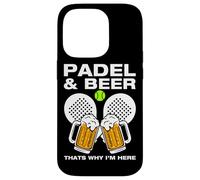 Custodia per iPhone 14 Pro Padel & Beer divertente padel ball giocatore