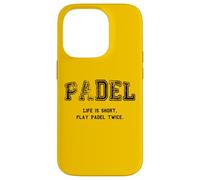 Custodia per iPhone 14 Pro Padel, La vita è breve Gioca a Padel due volte