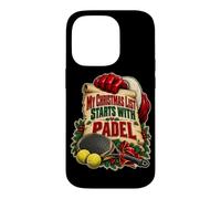 Custodia per iPhone 14 Pro Padel Natale Lista dei desideri
