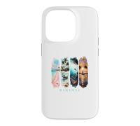 Custodia per iPhone 14 Pro Palme dei Caraibi, spiagge rosa e maiali - Vacanza Bahamas