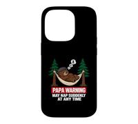 Custodia per iPhone 14 Pro Papa Bear Warning May Nap Suddenly At Any Time