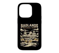 Custodia per iPhone 14 Pro Parco nazionale Badlands Vintage Retro Adventure Design