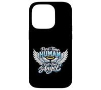 Custodia per iPhone 14 Pro Part Time Human Full Time Angel Parents Kids Cool Wings