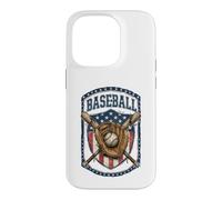 Custodia per iPhone 14 Pro Patriotic Baseball Glove USA Flag Vintage Graphic