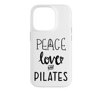 Custodia per iPhone 14 Pro Peace Love and Pilates is My Happy Hour In My Pilates Era