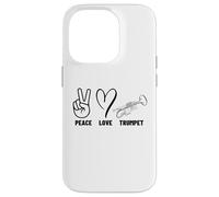 Custodia per iPhone 14 Pro Peace Love Trumpet Proud Uomo Donna Trumpeter