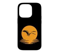 Custodia per iPhone 14 Pro Pellicano volante in volo al tramonto, regalo per uomini, donne, bambini