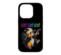 Custodia per iPhone 14 Pro Pew Pew Pew Divertente cavia Laser Blaster Cavy Animal Humor