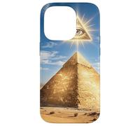 Custodia per iPhone 14 Pro Piramide mistica simbolo occhio deserto antico mistero grafico