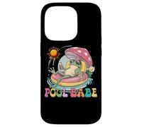 Custodia per iPhone 14 Pro Piscina Babe Carino Rana Fungo Retro Estate Vibes