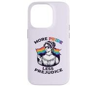 Custodia per iPhone 14 Pro PIÙ PRIDE LESS PREJUDICE Jane Austen LGBT Occhiali da sole Meme