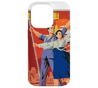 Custodia per iPhone 14 Pro Poster di propaganda della Corea del Nord, divertente