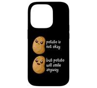 Custodia per iPhone 14 Pro Potato Is Not Okay Funny Potato Joke Meme Vegetable Potating