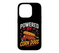 Custodia per iPhone 14 Pro Powered By Funny Corn Dogs Saying Humor Joke Gag