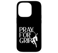 Custodia per iPhone 14 Pro Pray For Grip - Cerchio divertente per aereo, regalo per yoga aereo