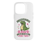 Custodia per iPhone 14 Pro Preggosaurus Rawr significa che ho fame di due dinosauri mamma Dino
