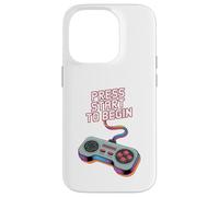 Custodia per iPhone 14 Pro Premi Start per iniziare il controller da gioco retrò Art