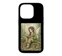 Custodia per iPhone 14 Pro Prenota Fairy Elf Fantasy Reading Cottagecore Bookworm