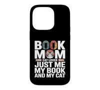 Custodia per iPhone 14 Pro Prenota Mom Cat Lover Just Me My Book And My Cat
