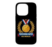 Custodia per iPhone 14 Pro Professionale Napper Gold Sleep Medalist Divertente Pigro Sarcastico