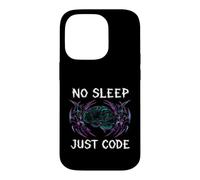 Custodia per iPhone 14 Pro Programmer Hacker No Sleep Just Code Cyberpunk Brain