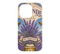 Custodia per iPhone 14 Pro Provence Lavanda Miele Api Vintage Art Nouveau