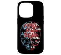 Custodia per iPhone 14 Pro Punks Not Dead Punk Rock USA Bandiera Vinile Record LP Skull