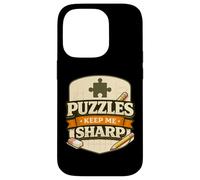 Custodia per iPhone 14 Pro Puzzle Keep Me Sharp Thinking Mindset Brain Game