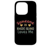 Custodia per iPhone 14 Pro Qualcuno nel Rhode Island mi ama Retro Stati Uniti d'America
