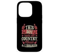 Custodia per iPhone 14 Pro Questo ragazzo corre su musica country e biblioteche