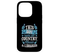 Custodia per iPhone 14 Pro Questo ragazzo corre su musica country e biblioteche