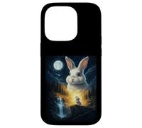 Custodia per iPhone 14 Pro Rabbit Howling to The Moon Vintage Funny Rabbit