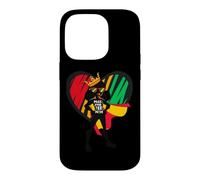 Custodia per iPhone 14 Pro Ragazza Nera Magia Forte Girly Super Brave Hero Marrone Ragazze