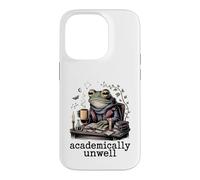 Custodia per iPhone 14 Pro Rana accademicamente malato studio nerd