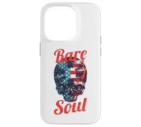 Custodia per iPhone 14 Pro Rare Soul Music Vintage USA Flag DJ Giradischi Vinile Skull